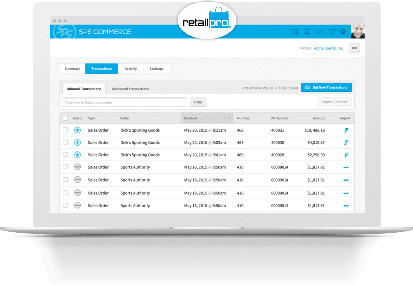 Retail Pro EDI integration from SPS Commerce