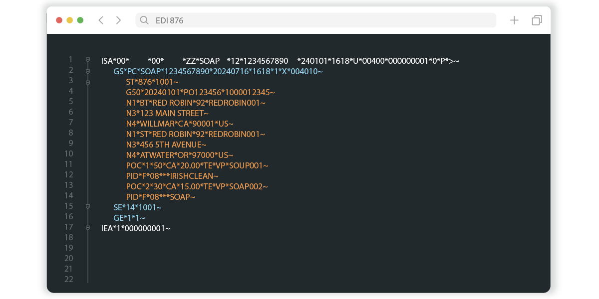 MO24-3618 EDI Document Refresh - Group 4_EDI 876-a Visualization of EDI 852 Format
