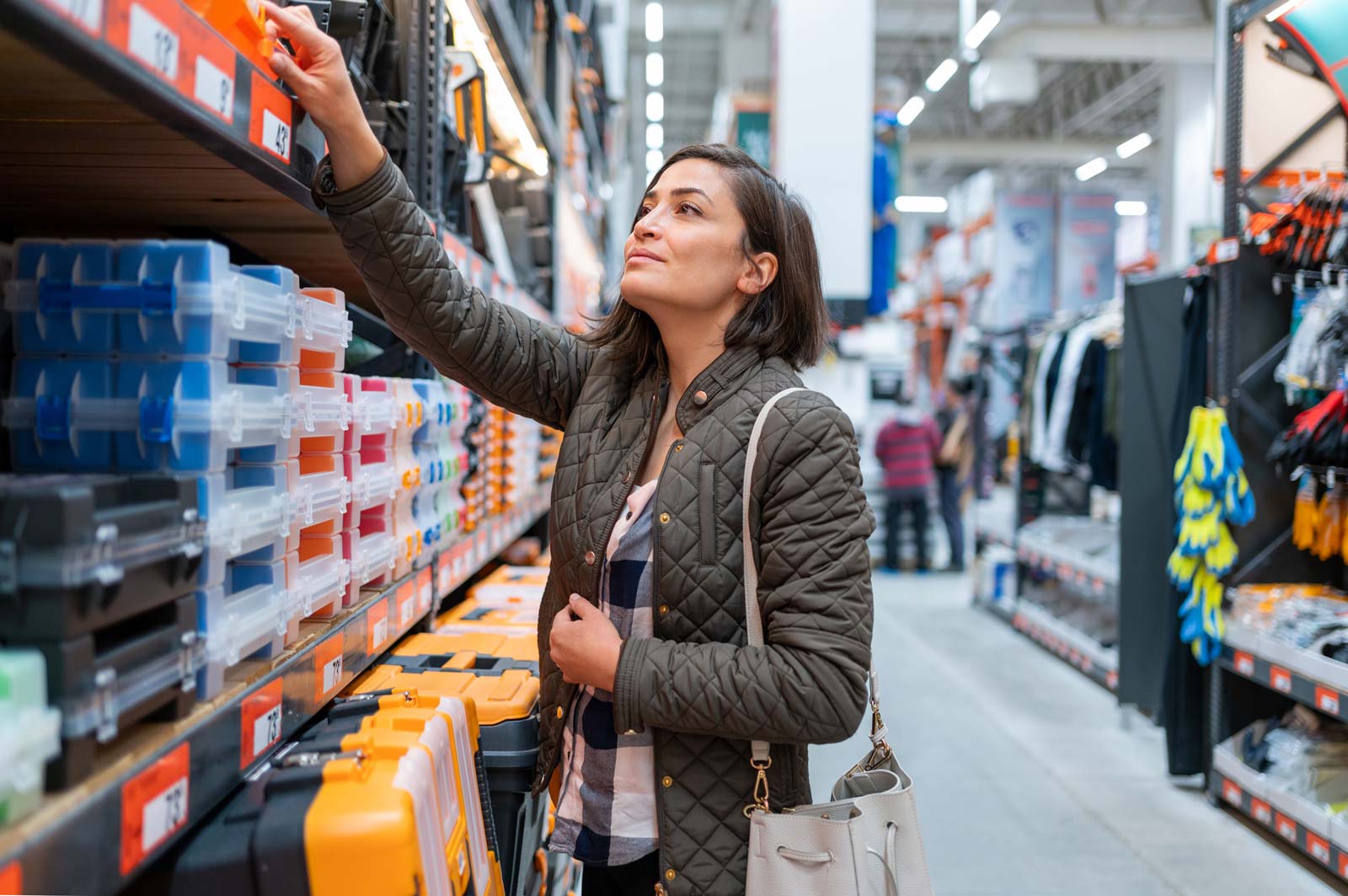 Woman Shopping Hardware